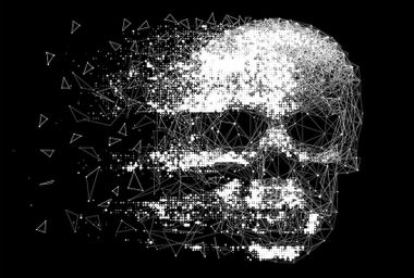 Vector human particle skull