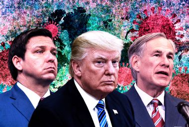 Ron DeSantis, Donald Trump and Greg Abbott