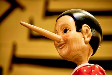 The long nose of a liar Pinocchio