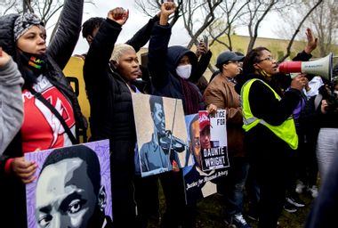 protest over the police killing of Daunte Wright