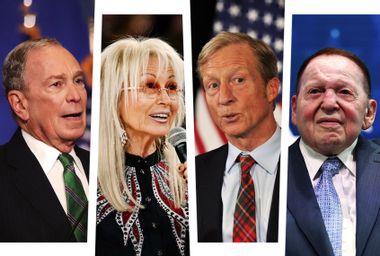 Mike Bloomberg; Miriam Adelson; Tom Steyer; Sheldon Adelson