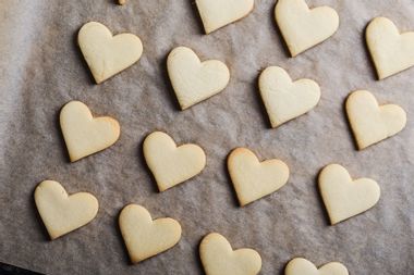 Valentines day heart shape cookies