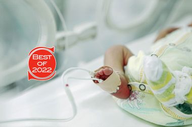 Newborn Baby In Incubator
