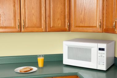 Orange Juice, Toast and Microwave