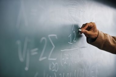 chalkboard; math