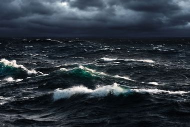 Choppy Waves, Stormy Waters On The Ocean