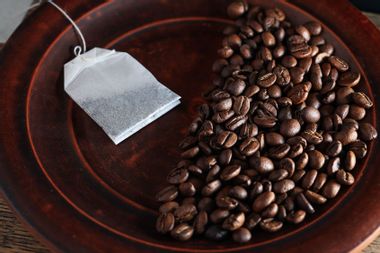 Coffee Beans and Tea Bag