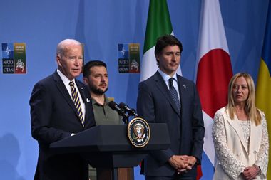 Joe Biden; Volodymyr Zelenskyy; Justin Trudeau; Giorgia Meloni