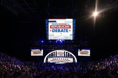 The stage is set for the first debate of the GOP primary season hosted by FOX News at the Fiserv Forum on August 23, 2023 in Milwaukee, Wisconsin.