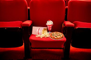 Snacks in a theater seat