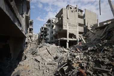Gaza building rubble