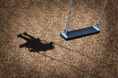 Missing Child Concept Swing Shadow