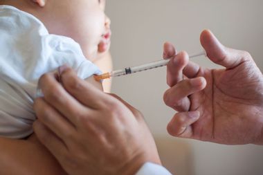 Baby recieving vaccine