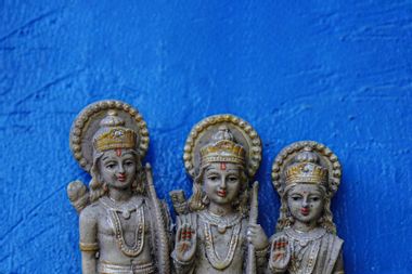 Ram, Lakshman and Sita statues