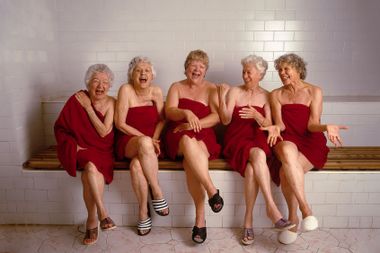 Senior Women Enjoying Day at the Spa