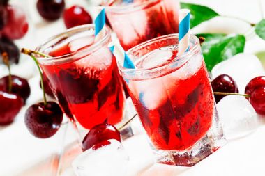 Cherry juice with berries