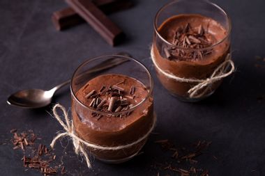 Dark chocolate mousse