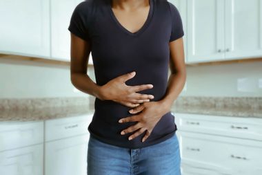 Woman Suffers Stomach Pains