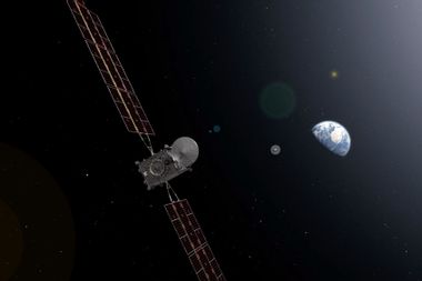 Earth Return Orbiter bringing samples from Mars back to Earth