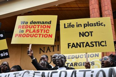Plastic Production Protest Nairobi Kenya