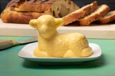 Traditional easter butter lamb