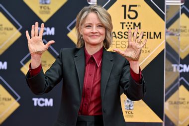 Image for Jodie Foster celebrates wedding anniversary and hand and footprint ceremony on same day 