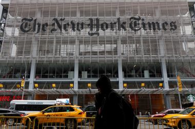 Image for New York Times reporters rally against top editor's 
