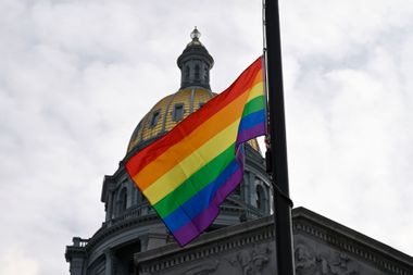 Pride Flag Colorado state capitol