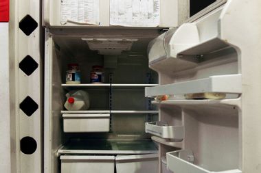 Empty fridge refrigerator