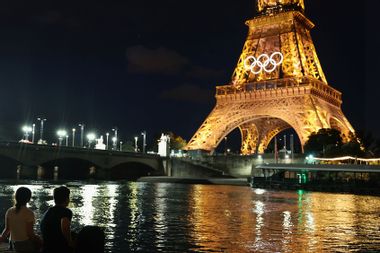 The Eiffel Tower Paris Olympic Rings