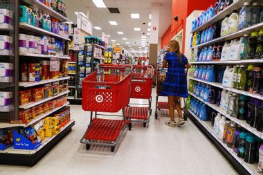 Target store customer shopping