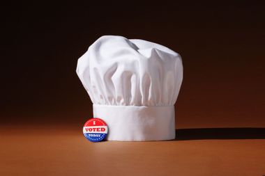 Chef hat i voted pin