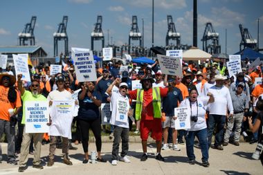 Image for Longshoremen suspend strike, as ports agree to pay raise demands 