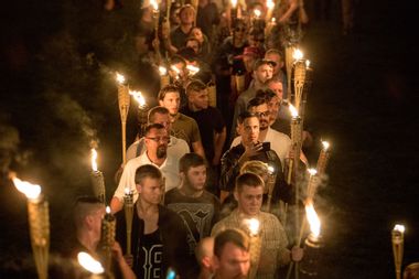 Charlottesville White Nationalists Supremacist Tiki Torch March Rally