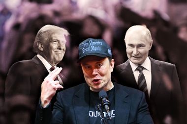 Donald Trump, Vladimir Putin and Elon Musk