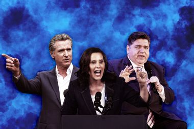 Gavin Newsom, Gretchen Whitmer and JB Pritzker