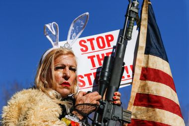 Trump Supporter Cowboy Barbie Stop the Steal Protest