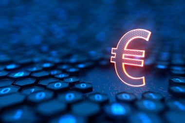 Euro symbol and binary code