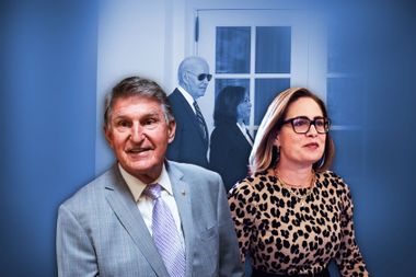 Joe Manchin, Kyrsten Sinema, Joe Biden and Kamala Harris