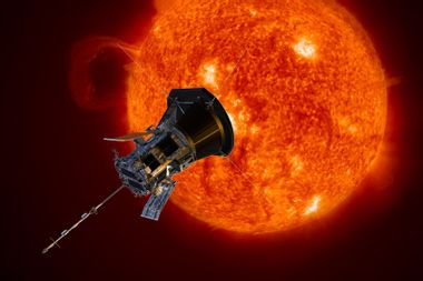 NASA Parker Solar Probe spacecraft approaching the sun