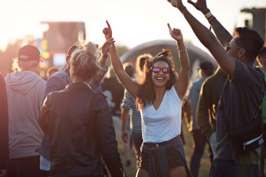 friends at a concert music festival