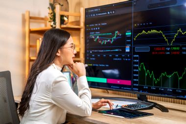 Woman Analyzing Stock Market Trends