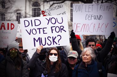 Anti Musk Anti Trump protest; US Capitol; Washington, DC