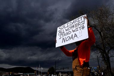 Science Protest rally outside of NOAA