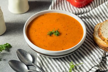 Image for The secret to perfect tomato soup is hiding in the olive bar