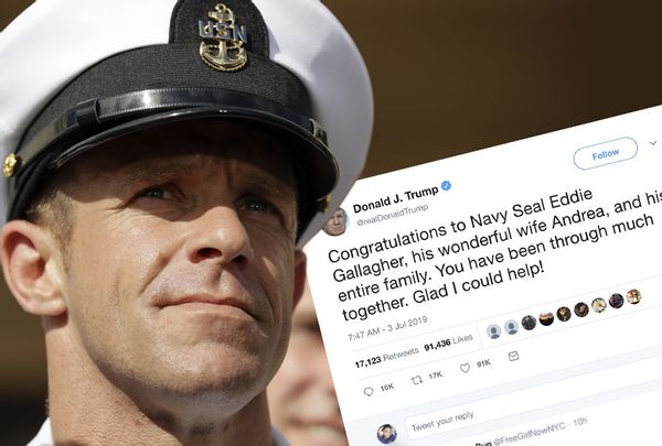 trump, republicans applaud navy seal accused of war crimes.