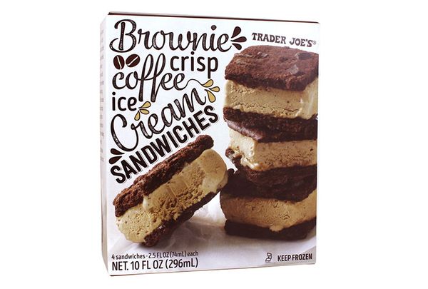 Brownie Crisp Coffee Ice Cream Sandwiches
