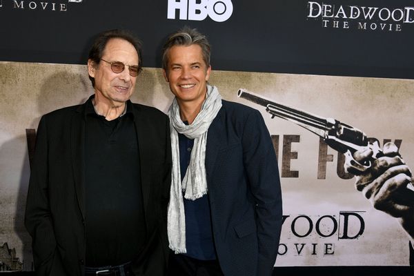 David Milch and Timothy Olyphant