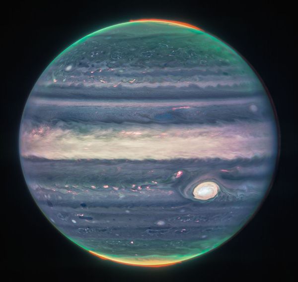 Zusammengesetztes Webb NIRCam-Bild von Jupiter