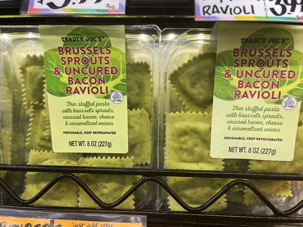 Brussels Sprouts & Uncured Bacon Ravioli